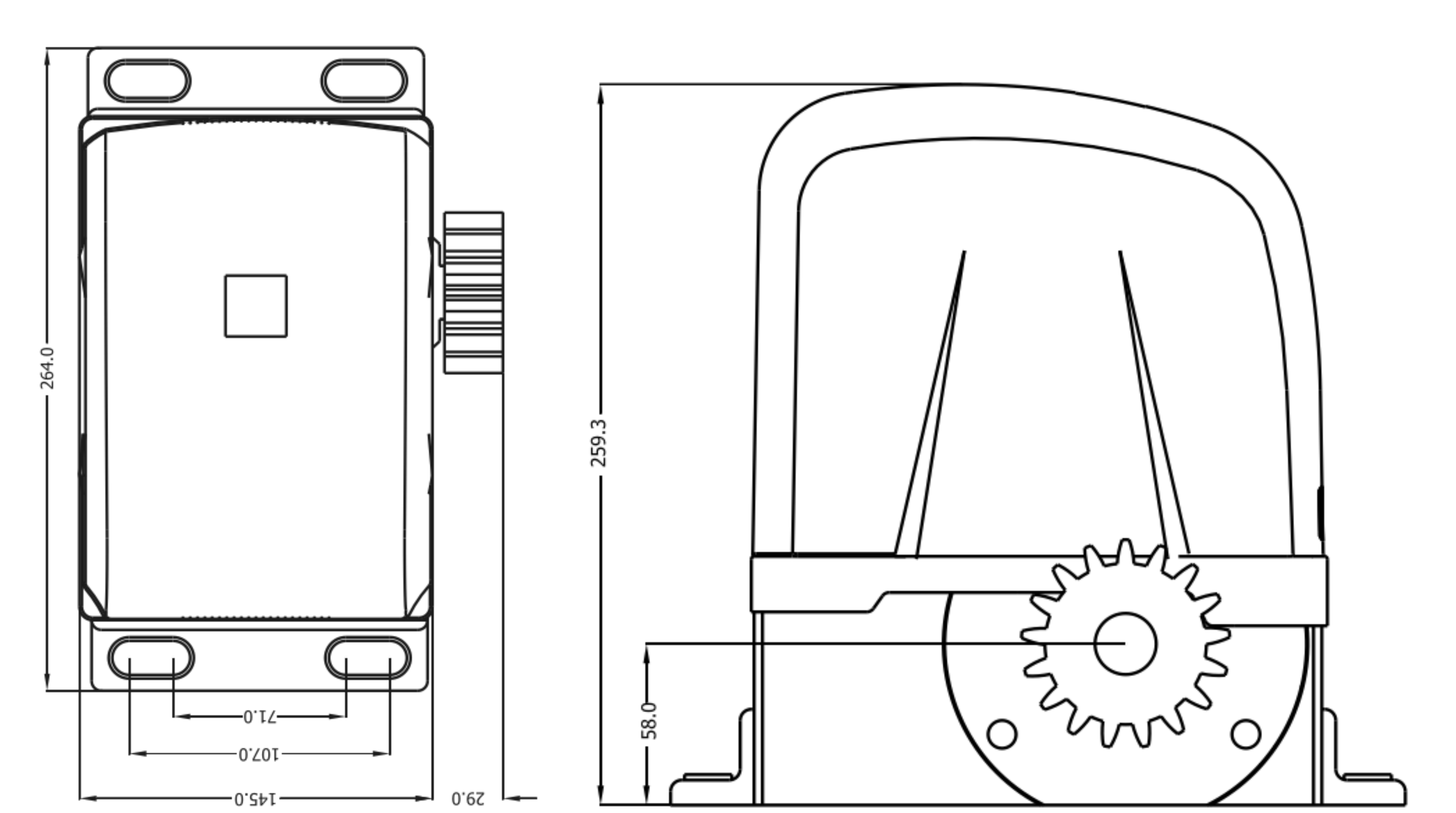 ZS-Concise 800kg gate operator